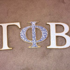 Gamma Phi Beta Painted Wooden Letters